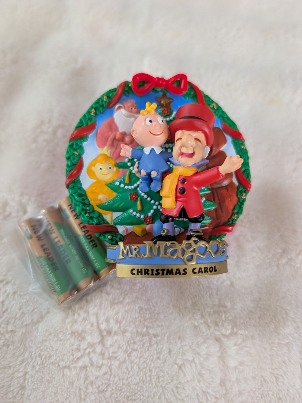 Mr. Magoo's Christmas Carol Ornament with Batteries- Tested and Working
